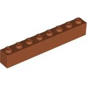 Lego® 1 pièce 3008 Brick 1x8 Part Basic bricks 1 dark orange pas cher
