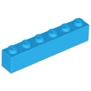 Lego® 10 pièces 3009 Brick 1x6 Part Basic Bricks 10 Bleu azur foncé pas cher