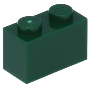 Lego® 250 pièces 3004 Brick 1x2 Part Basic Bricks 250 Vert foncé pas cher