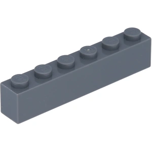 Lego® 50 pièces 3009 Brick 1x6 Part Basic Bricks 50 Sombre Gris Bleuât... pas cher