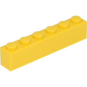 Lego® 50 pièces 3009 Brick 1x6 Part Basic Bricks 50 Jaune pas cher