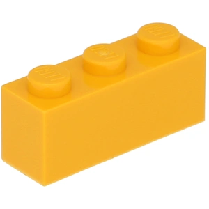 Lego® 100 pièces 3622 Brick 1x3 Part Basic Bricks 100 Clair Orange pas cher