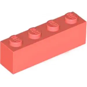 Lego® 1 pièce 3010 Brick 1x4 Part Basic Bricks 1 Coral