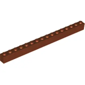 Lego® 1 pièce 2465 Brick 1x16 Part Basic Bricks 1 Red Brown pas cher