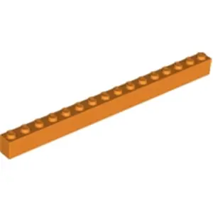 Lego® 10 pièces 2465 Brick 1x16 Part Basic Bricks 10 Orange pas cher