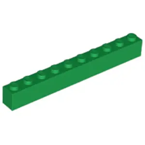 Lego® 1 pièce 6111 Brick 1x10 Part Basic Bricks 1 GreenVendu parkaufland