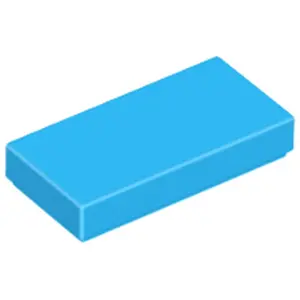Lego® 1x2 carreaux 3069 - 1 pièce bleu azur foncé pas cher