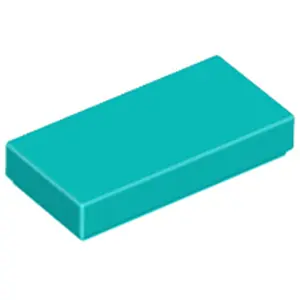 Lego® 1x2 carreaux 3069 - 1 pièce turquoise foncé