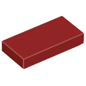 Lego® 1x2 carreaux 3069 - 10 pièces rouge foncé