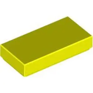 Lego® 1x2 tuiles 3069 - 10 pièces jaune fluo
