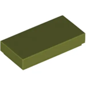 Lego® 1x2 carreaux 3069 - 100 pièces vert olive pas cher