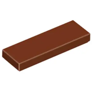 Lego® 1x3 carreaux 63864 - 1 pièce rouge-brun pas cher