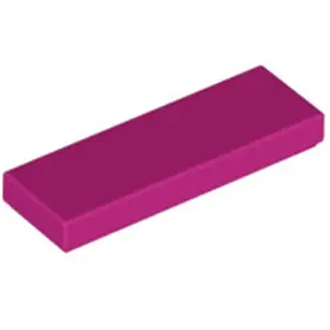Lego® 1x3 carreaux 63864 - 1 pièce magenta pas cher