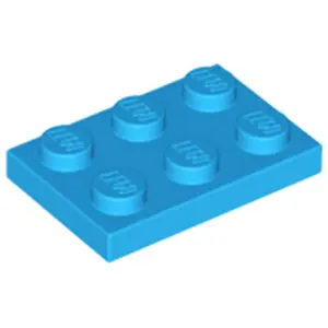 Lego® 2x3 plaques 3021 - 1 pièce bleu azur foncé pas cher