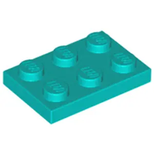 Lego® 2x3 plaques 3021 - 10 pièces turquoise foncé pas cher