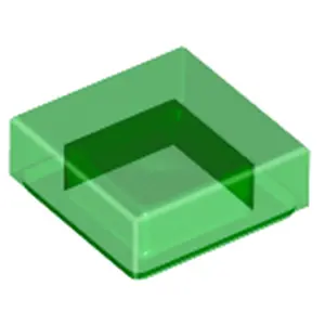 Lego® 1x1 tuiles 3070 - 10 pièces Trans - Vert pas cher