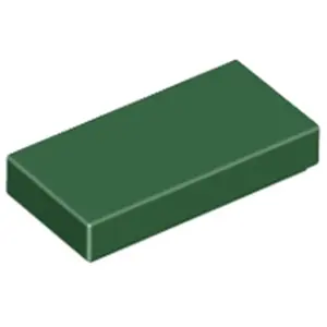 Lego® 1x2 carreaux 3069 - 100 pièces vert foncé pas cher