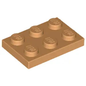 Lego® 2x3 plaques 3021 - 50 pièces Nougat moyen pas cher
