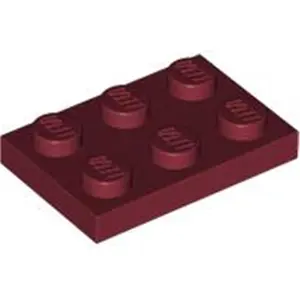 Lego® 2x3 plaques 3021 - 50 pièces rouge foncé pas cher