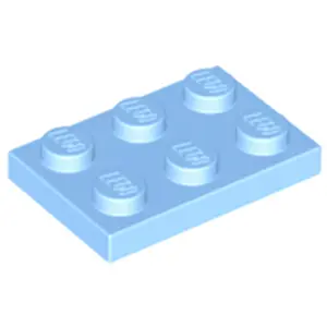 Lego® 2x3 plaques 3021 - 1 pièce bleu clair pas cher