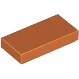 Lego® 1x2 carreaux 3069 - 50 pièces orange foncé pas cher