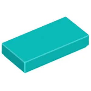 Lego® 1x2 carreaux 3069 - 50 pièces turquoise foncé pas cher