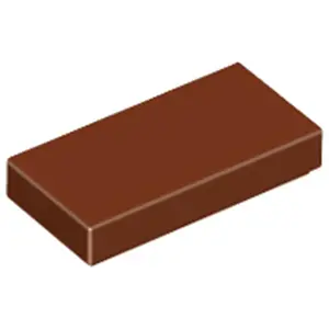 Lego® 1x2 carreaux 3069 - 1 pièce rouge-brun pas cher