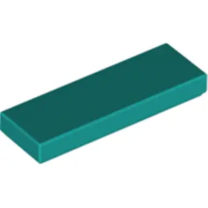 Lego® 1x3 carreaux 63864 - 10 pièces turquoise foncé pas cher