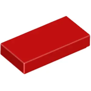 Lego® 1x2 carreaux 3069 - 50 pièces rouge pas cher