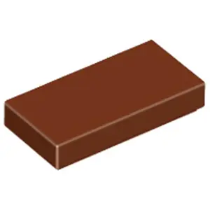 Lego® 1x2 carreaux 3069 - 50 pièces rouge-brun pas cher