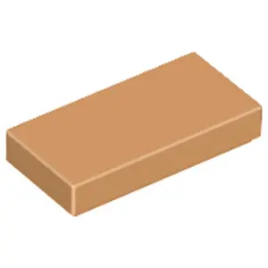 Lego® 1x2 carreaux 3069 - 50 pièces Nougat moyen pas cher