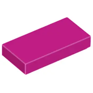 Lego® 1x2 carreaux 3069 - 50 pièces magenta pas cher