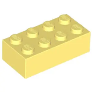 Lego® 2x4 brique 3001 - 1 pièce jaune clair pas cher