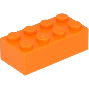 Lego® brique 2x4 3001 - 100 pièces orange pas cher