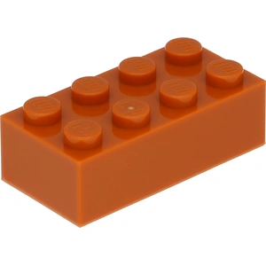 Lego® brique 2x4 3001 - 10 pièces orange foncé pas cher