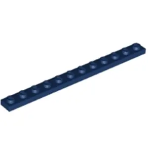 Lego® 1x12 plaques 60479 - 50 pièces bleu foncé pas cher