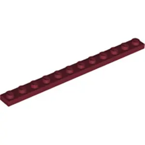 Lego® 1x12 plaques 60479 - 1 pièce rouge foncé pas cher