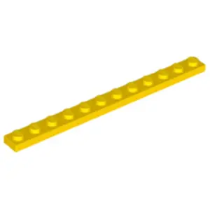 Lego® 1x12 plaques 60479 - 250 pièces jaune pas cher