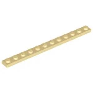 Lego® 1x12 plaques 60479 - 10 pièces beige pas cher