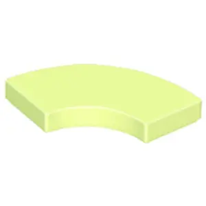 Lego® 2x2 carreaux coin rond 27925 - 50 pièces jaune-vert pas cher