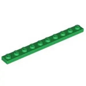 Lego® 1x10 panneaux 4477 - 10 pièces vert pas cher