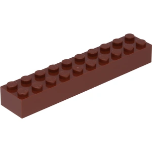 Lego® 2x10 brique 3006 rouge-brun 1 pièce pas cher