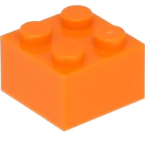 Lego® brique 2x2 3003 - 100 pièces orange pas cher