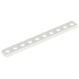 Lego® 1x10 panneaux 4477 - 50 pièces blanc pas cher