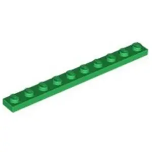 Lego® 1x10 plaques 4477 - 50 pièces vert pas cher