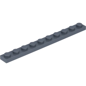 Lego® 1x10 plaques 4477 - 50 pièces gris bleuté foncé pas cher