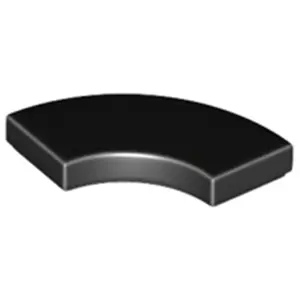 Lego® 2x2 carreaux coin rond 27925 - 100 pièces noir pas cher