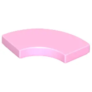 Lego® 2x2 carreaux coin rond 27925 - 100 pièces rose clair pas cher