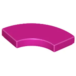Lego® 2x2 carreaux coin rond 27925 - 10 pièces magenta pas cher
