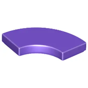 Lego® 2x2 carreaux coin rond 27925 - 1 pièce violet foncé pas cher